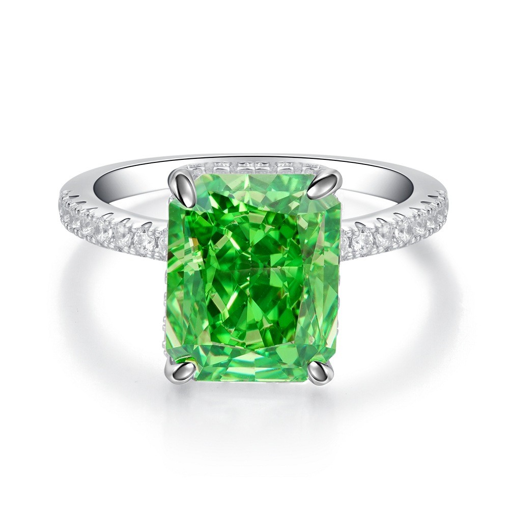 Sterling Silver Ring Female High Carbon Diamond