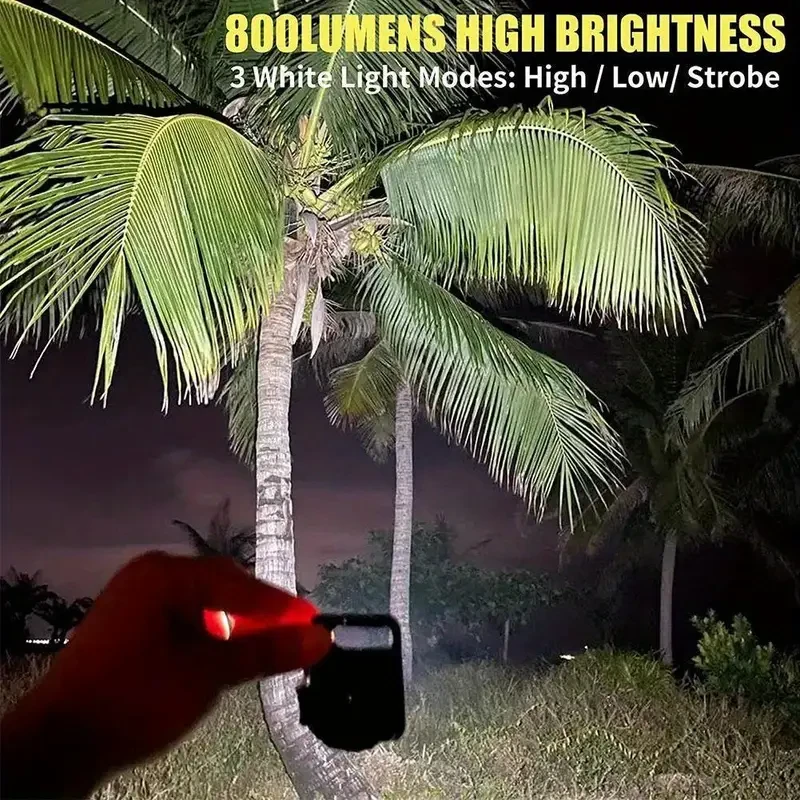 Multifunctional Mini COB Keychain Flashlight