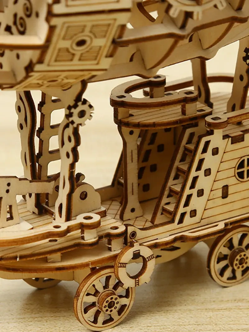 3D Wooden Airship Puzzle Model Kit