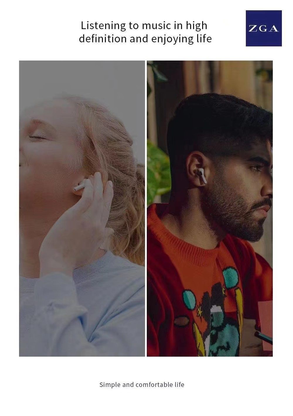 ZGA PODS PRO III Wireless Bluetooth Earbuds