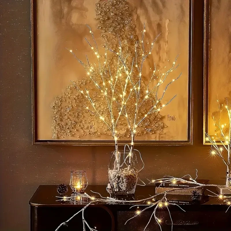 Luminous White Birch Branch Decorative Light