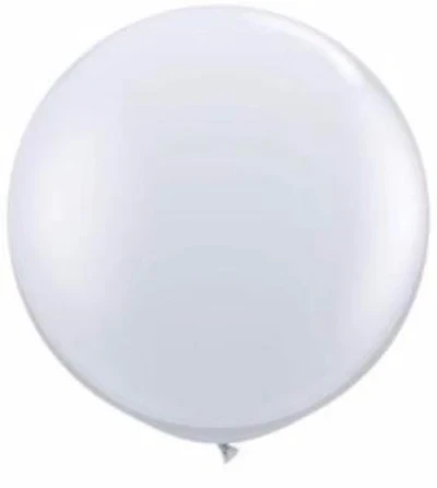 Balloon - 60cm White Round - Pack of 4