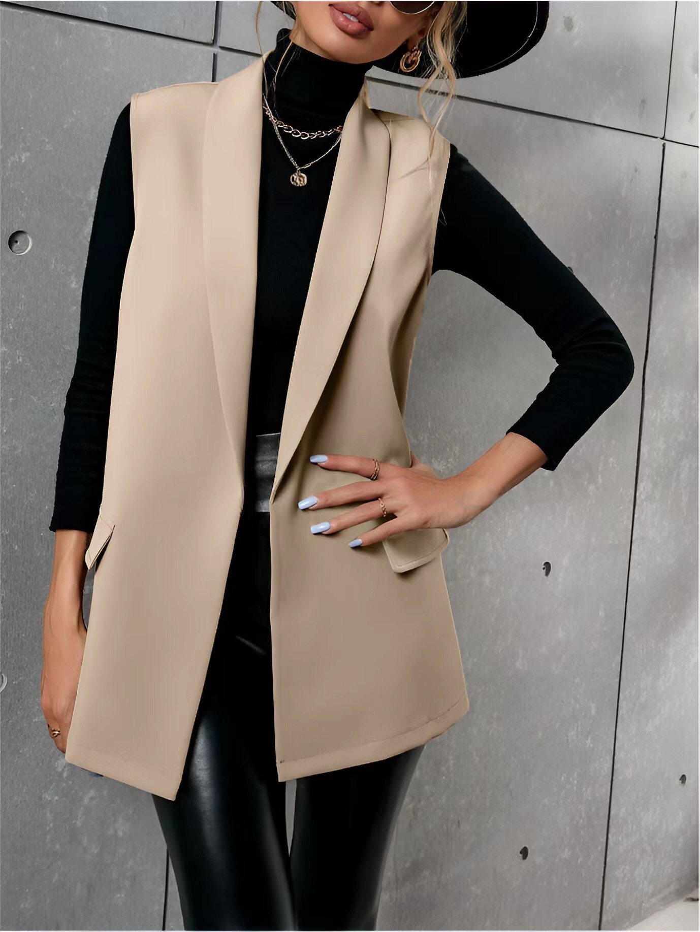 Women's Commute Suit Vest Without Buckle
