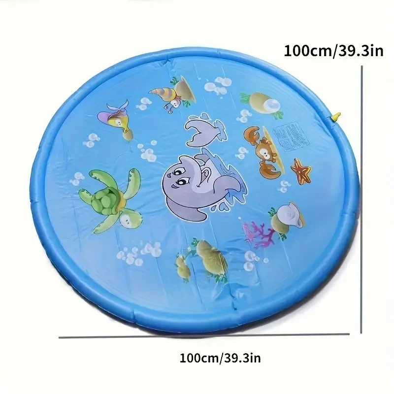 Outdoor Water Spray Mat - PVC Inflatable Splash-Proof Lawn Play Mat