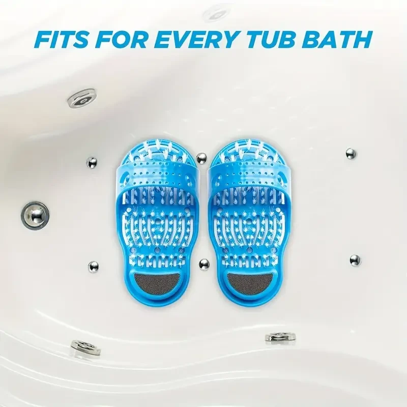 Foot Washing Brush and Scrub Massager Cleaner with Suction Cup - Dead Skin Remover for Shower Floor
