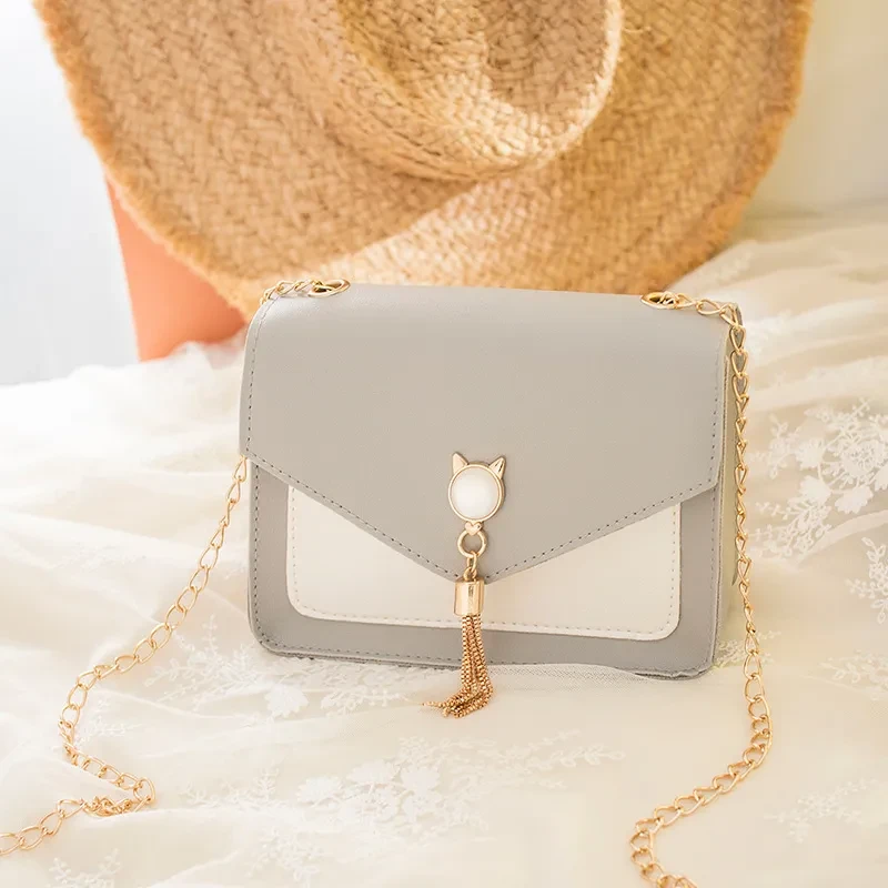 Cat Lock Crossbody Messenger Bag for Women