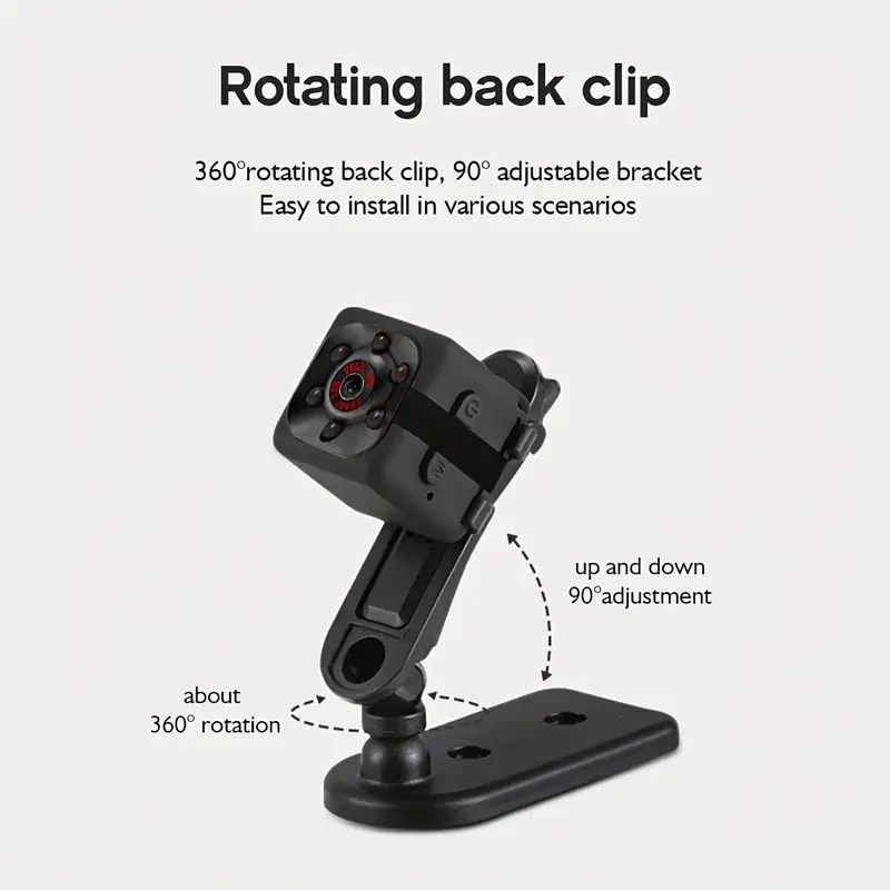 Mini 1080P HD Video Camera - Portable Nanny Cam with Night Vision
