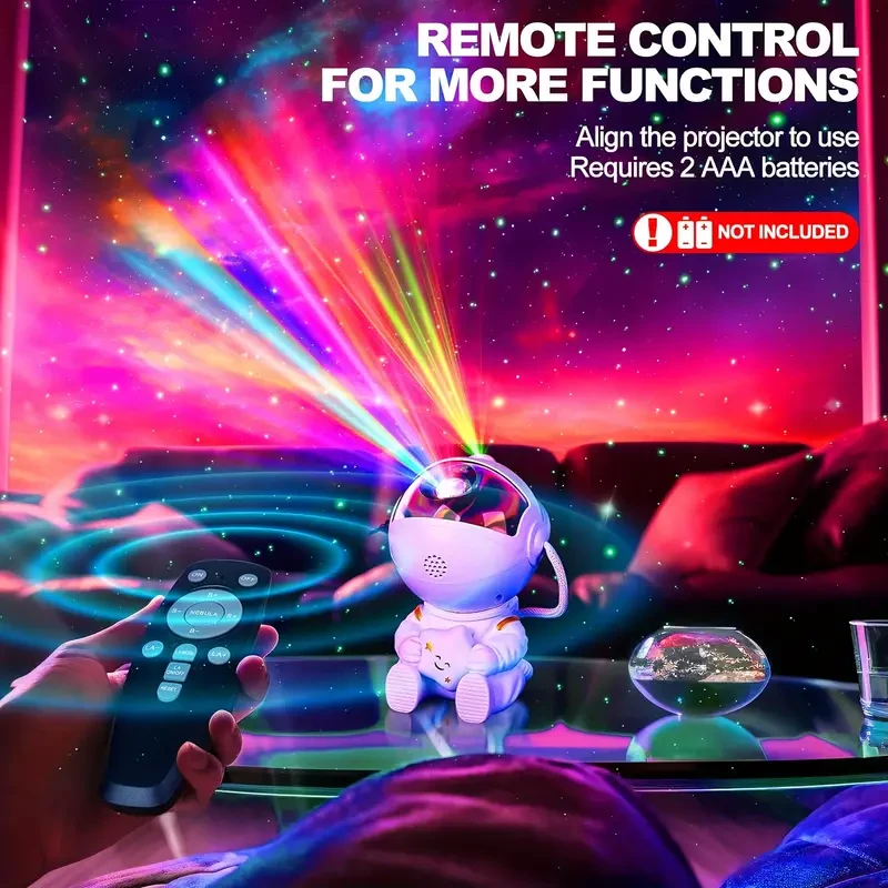 Remote Control Timing LED Nebula Night Light with Star Projector