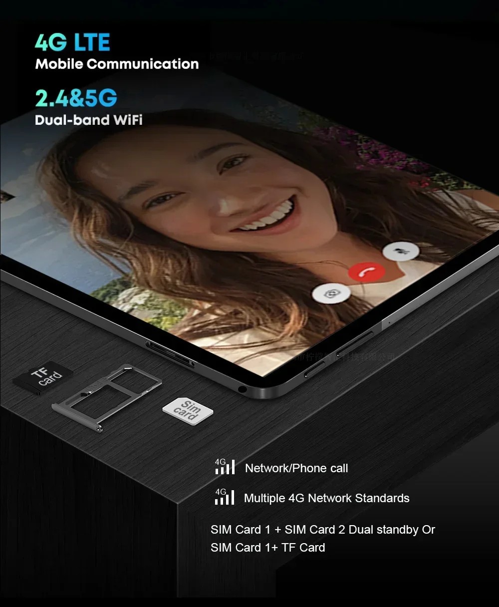 2024 Pad 6 Pro Android Tablet PC - 11 Inch, 5G Dual SIM