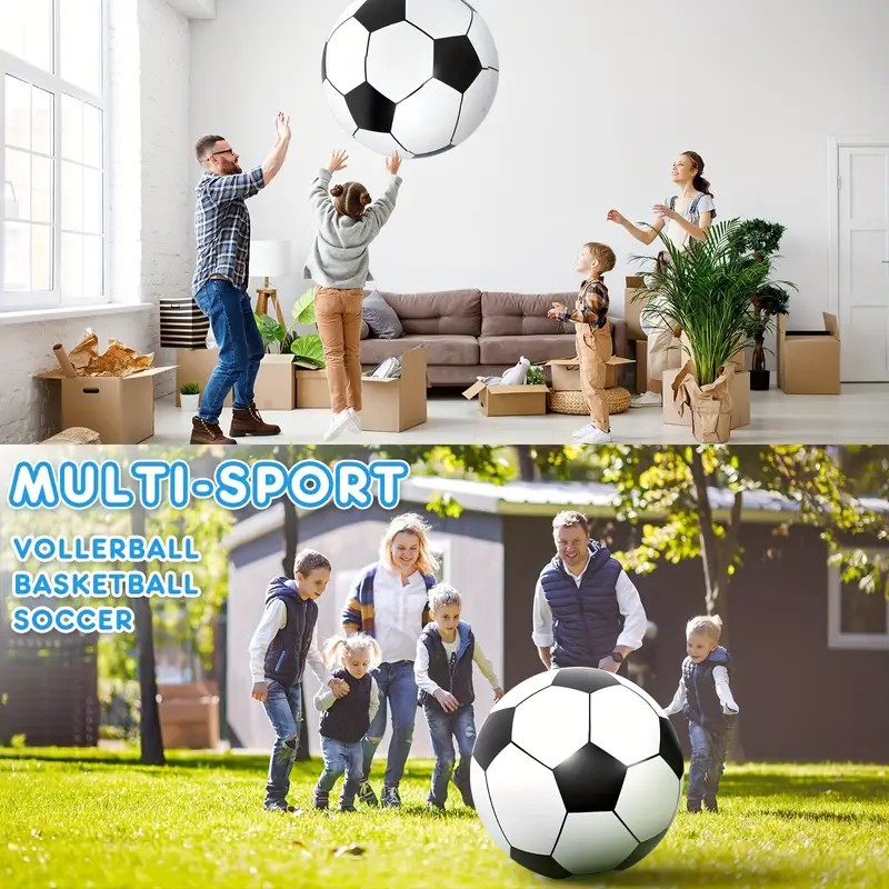Thickened PVC Inflatable Soccer Ball - Outdoor Water Game and Beach Football