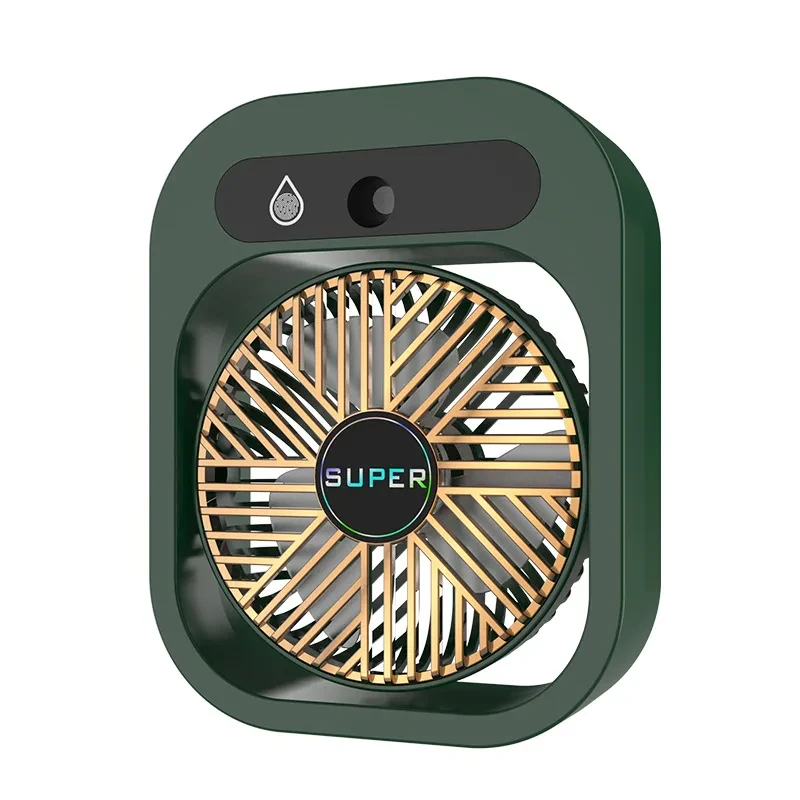 Air Conditioning Fan Desk Misting Fan Air Cooler Cooling USB Rechargeable Humidifier Portable Spray Fan With 3 Wind Speeds