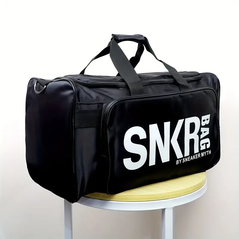 Ultimate Travel Companion - Spacious Sports Gym Bag with Ample Large Capacity, Durable Luggage Handbag and Dedicated Shoe Compartment for Organized Travel and Daily Use
