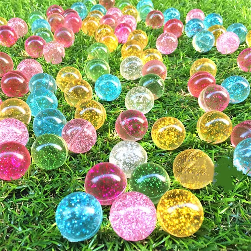 1PC 25mm Jumping Rubber Ball Toy - Anti-Stress Bouncing Ball for Kids