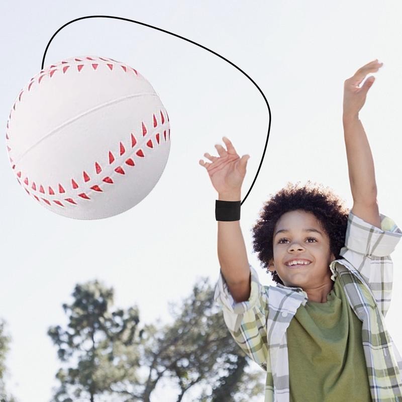 Rubber Bouncy String Ball - Wrist Rebound Toy for Boys and Adults