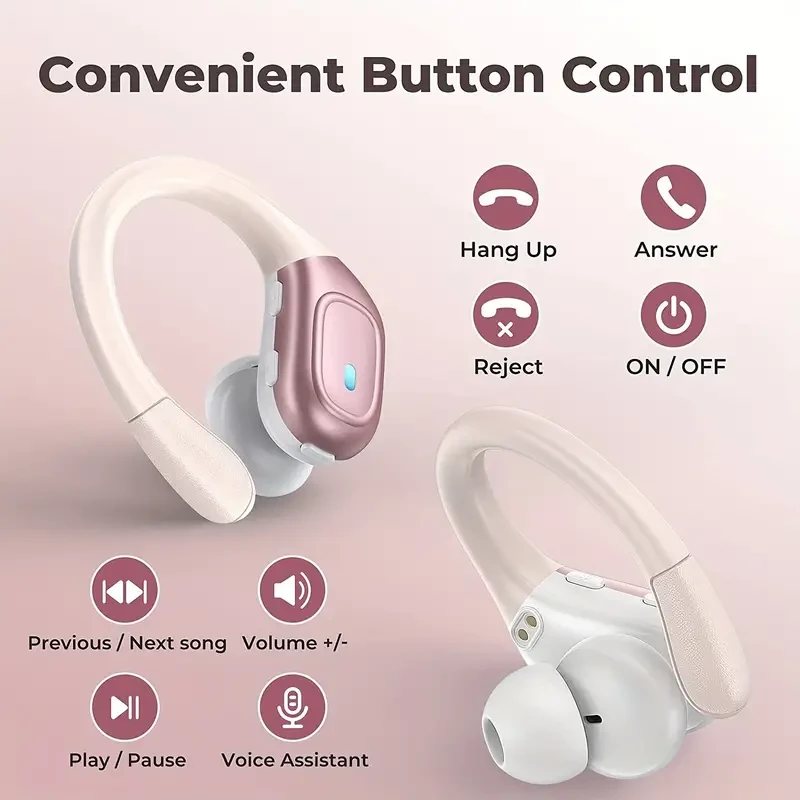Sport Wireless Earbuds - BT TWS Headphones with LED Display & CVC 8.0 Noise Cancelling Mic for iPhone & Android