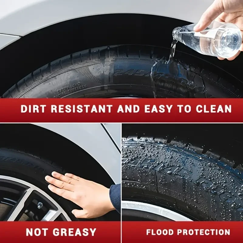 Premium Car Tire Shine Wax - Durable Protection & Gloss Enhancer for Plastic Parts with Long-Lasting Maintenance Coating
