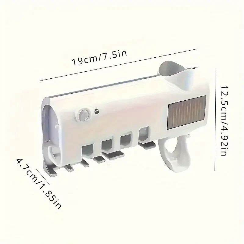 UV-Clean Toothbrush Guardian - Automatic Toothbrush Sanitizer with PIR Motion Sensor, Photocatalyst Sterilizer, Wall-Mounted Design for Germ-Free Oral Care