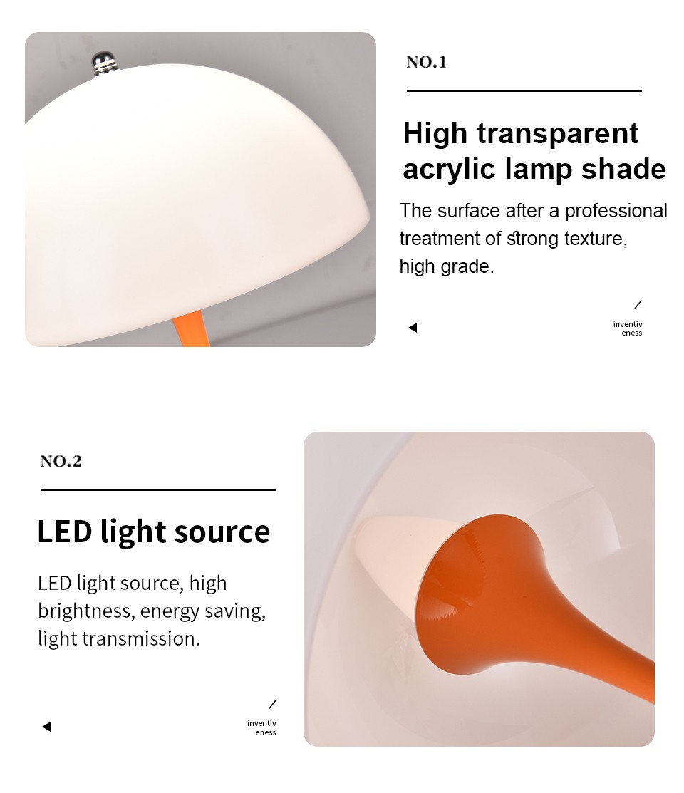 LED Mushroom Small Table Lamp - Portable USB Charging Dimmable Flower Bud Lamp for Bedroom Bedside