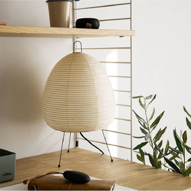 Japanese Rice Paper Lantern LED Table Lamp - Tripod Floor Lamp for Living Room, Bedroom, Bedside, Study, Hotel, Homestay Art Creative Decor