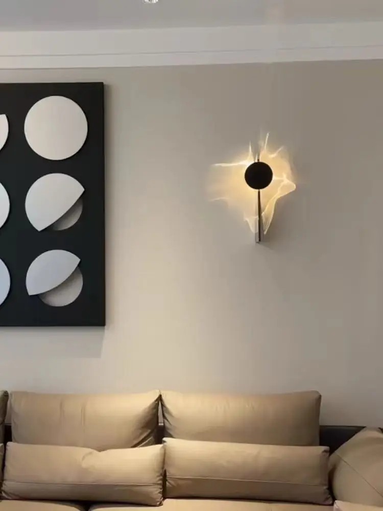Creative Chrome Wall Lamp - Stainless Steel Rotating LED Sconce Lamp for Living Room, TV Background, and Aisle Decor
