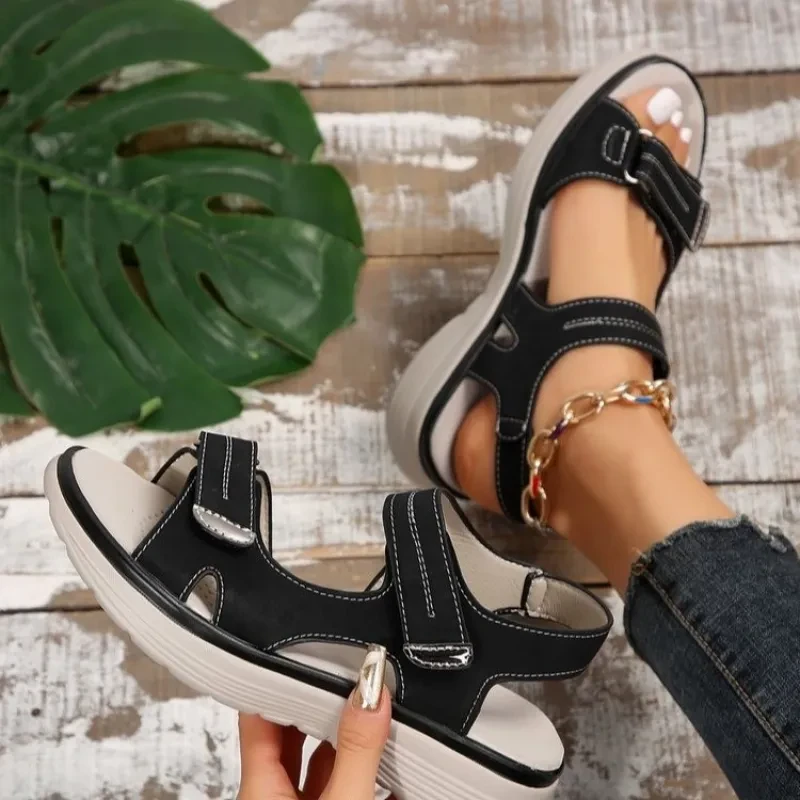 Casual Velcro-design Sandals Summer Comfortable Sandals Women