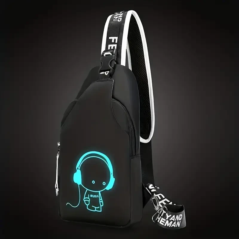 2PCS/Set - Stylish Casual Travel Backpack & Cartoon Crossbody Bag Set