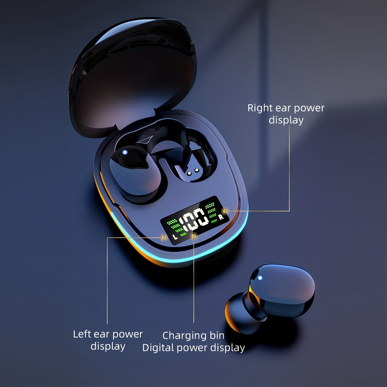 2024 New Wireless Earphones Headphones with LED Display  Touch In-Ear TWS Wireless Earbuds, Sports Music Game Headset for iOS/Android