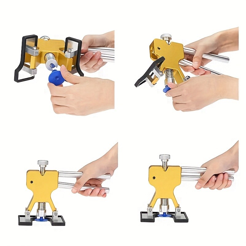 Fix Car Dents Instantly - Paintless Body Dent Repair Kit with Puller Tabs & Mats for Minor Damage, Optional Accessories Available