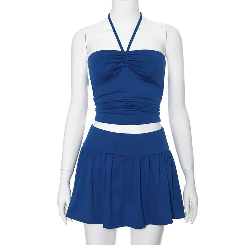 Women's Suits Summer Sleeveless Tube Top And Skirt