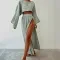 Leisure Vacation Linen Blended Short Cotton And Linen Casual Two-piece Suit