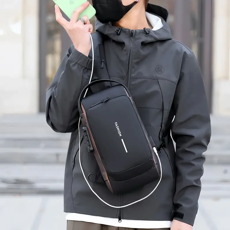 Multi-functional Sling Bag with Password Lock - Wear-resistant Crossbody for Travel & Commute